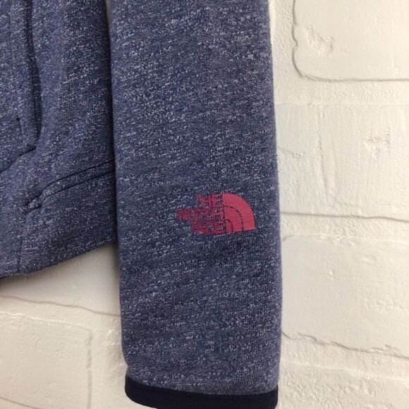 THE north face vintage warm blue small hoodie cardigan soft and comfortable - Picture 4 of 16